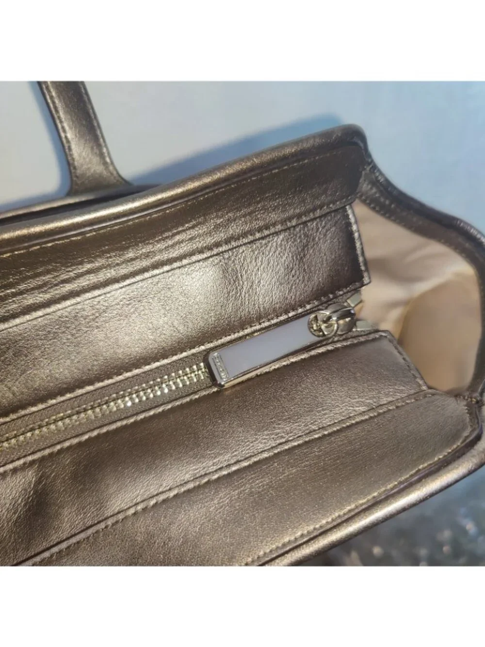 $398 Coach Snake print tote handbag gunmetal Light Weight CARRYALL Taylor